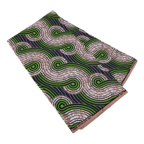 African Wax Print Fabric 6 Yards Double Sided Polyester 1