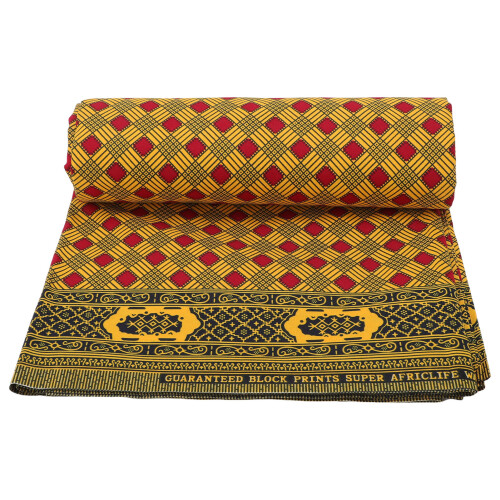 African Print Fabric 6 Yard Double Sided Geometric Pattern Wax Print 2