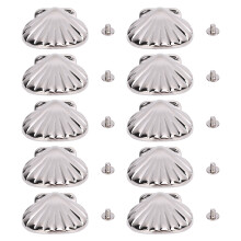 10 Sets Silver 33mm Seashell Rivet + 4.5mm PH Screw for Belt Bag