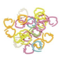 (Colorful Fruit Shaped) 24Pcs Metal Stitch Markers Crochet Rings Red White Fruit Shaped
