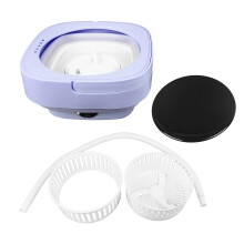(M Size, Violet) 8L Mini Foldable Washing Machine Portable Laundry for Home Dorm Travel