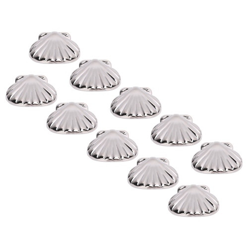 10 Sets Silver 33mm Seashell Rivet + 4.5mm PH Screw for Belt Bag 2