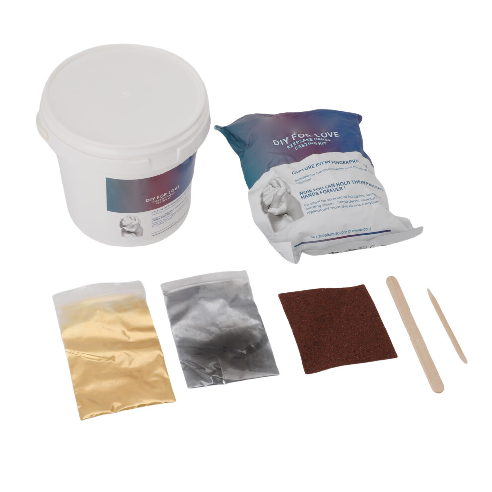 Hand Casting Kit 100G Model Cloning Powder Wood Mixing Rod 3D Mold Gold