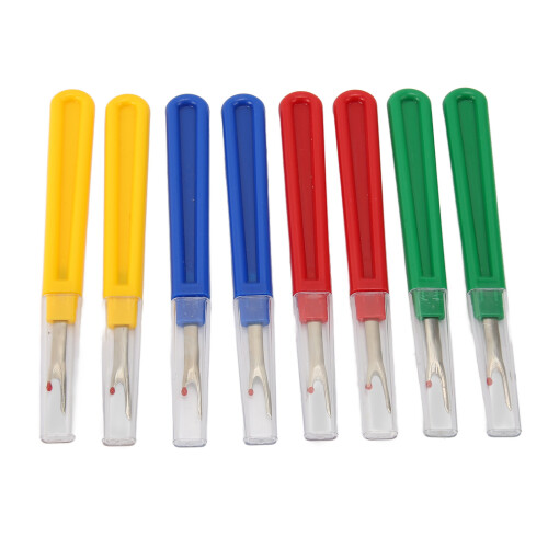 8Pcs Seam Rippers Metal Blade Plastic Handle Big Size Thread Remover 2