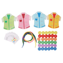 Wooden Lacing Toy Clothing Style Toddler Threading Early Education