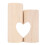 2Pcs Tea Light Holder Heart Shaped Wood Decor for Table 1