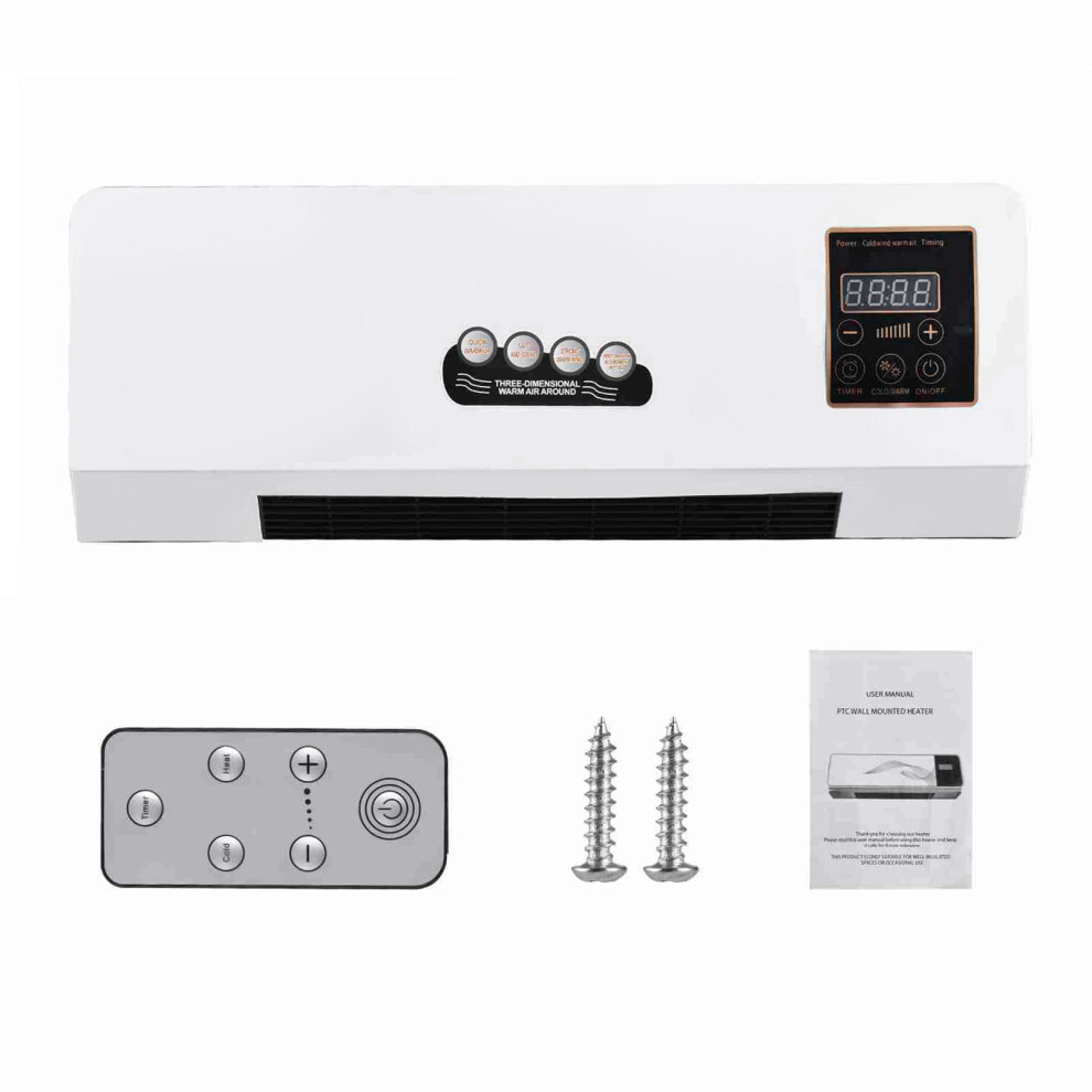 (EU Plug 110V) Wall Mounted Fan Heater UK Plug 110V-image-OPC-PMFVDJT-NEW