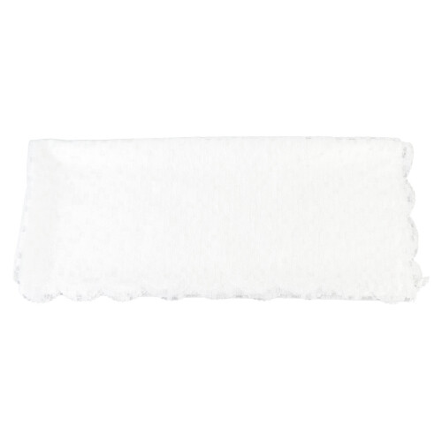 (White) Dining Table Cover 150x180cm Polyester Lace White