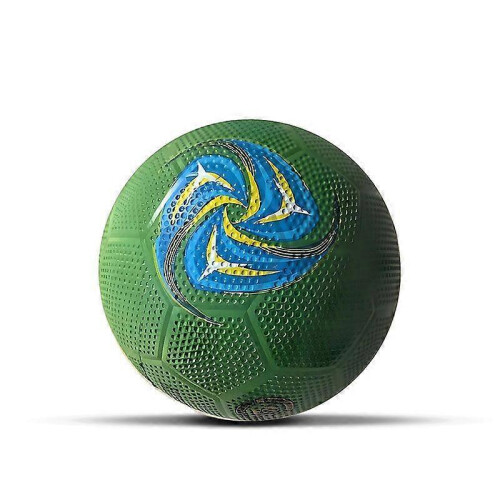 (Size 4) Rubber Soccer Training Ball Size 4/5 Green Gift for Kids