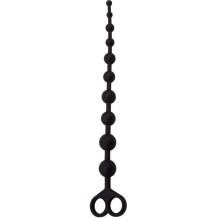 Cadena Anal Silicona Silicone Anal Chain For Anal Play 30.8 X 2.4 Cm Black
