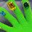 Strassnagelhandschuhe Vollfinger DIY PU Grün 3