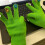 Strassnagelhandschuhe Vollfinger DIY PU Grün 10