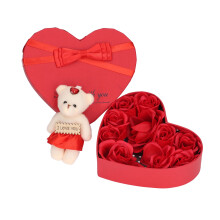 Herzförmige Seifenrosen-Geschenkbox – Romantische Wohnraumdekoration & Weiche Badeblumen
