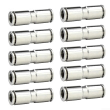 Nickel Plated 10PCS Hose Fitting Set For Pneumatic And Vacuum Connections PU6