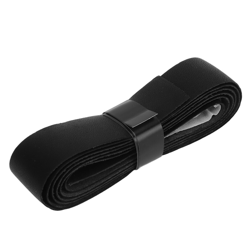 Tennis & Badminton Racket Grip Tape Leather Overgrip 1.2M Length Black