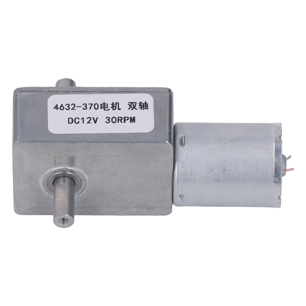 Sturdy 12V 30Rpm Worm Gear Motor 4632Â370 All Metal Double Shaft 9331355366260