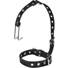 Lockable Open Mouth Gag With Metal Nose Hook And Mouth Hook Head Harness BDSM Sex Toy