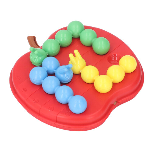 Fun Caterpillar Eats Apples Puzzle Toy for Kids Early Learning Plastic