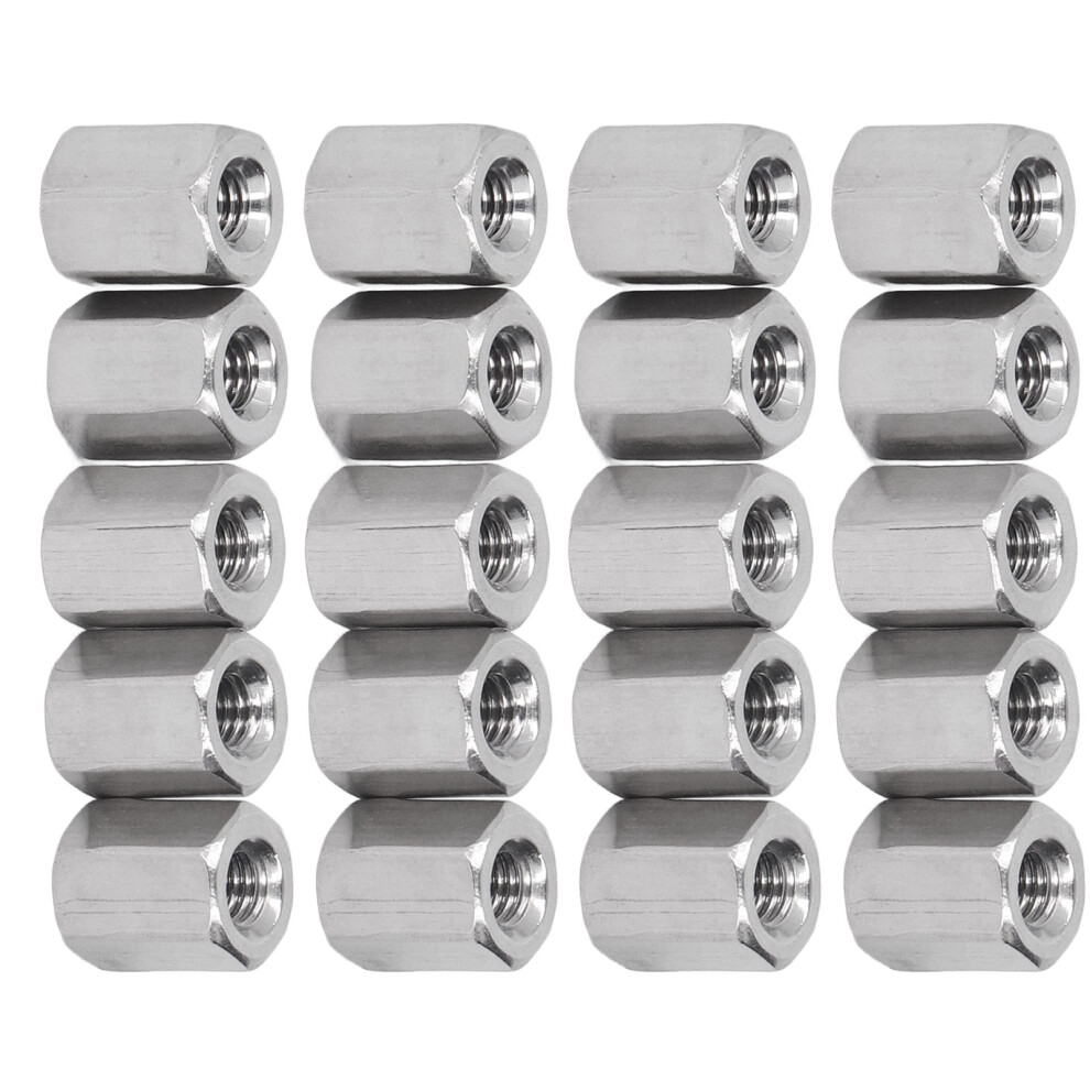 Hex Coupling Nut Set: 20Pcs M4 X 0.7 Stainless Steel 10Mm Length Rustproof 4641355389172