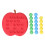 Fun Caterpillar Eats Apples Puzzle Toy for Kids Early Learning Plastic 2