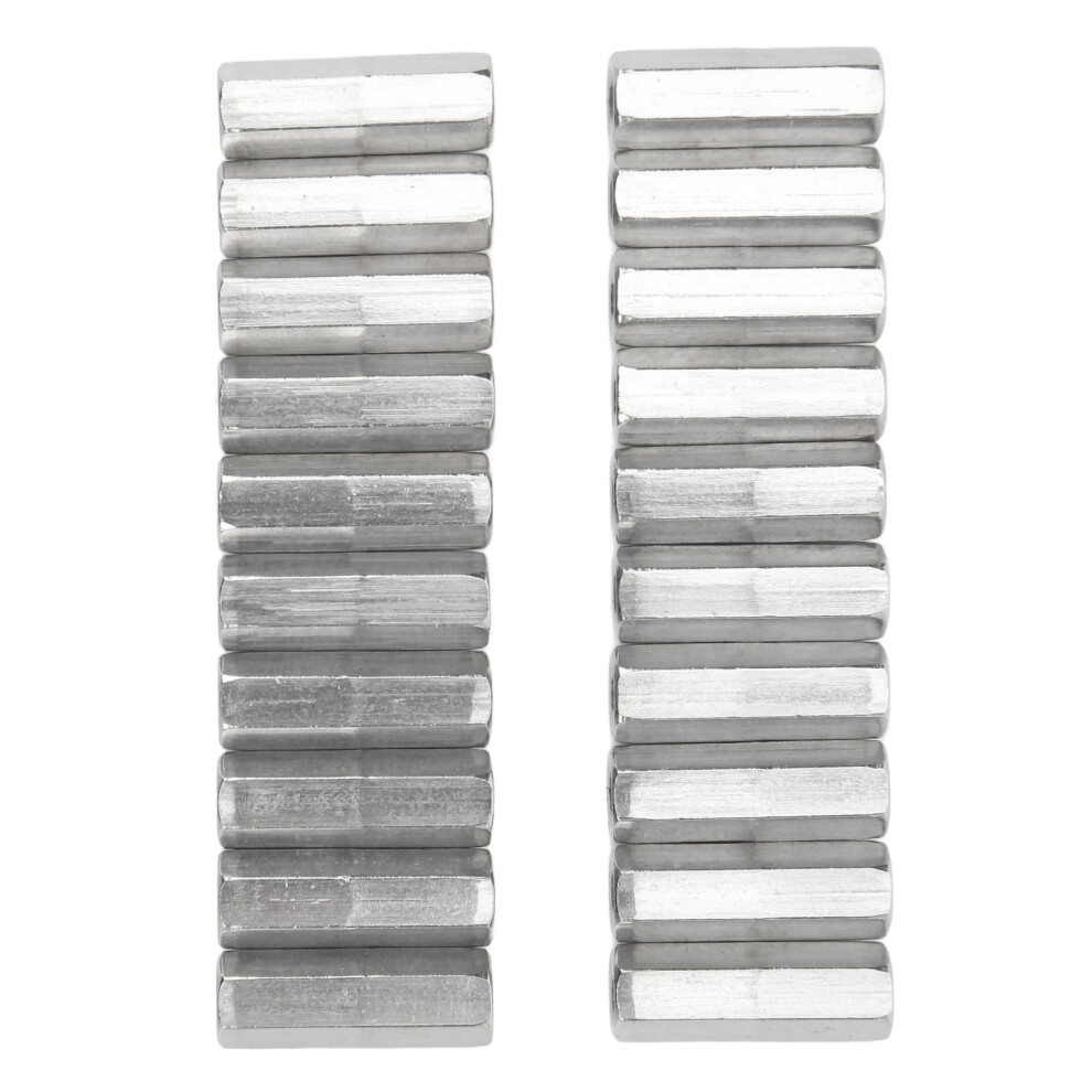 20 Pcs M5x0.8 25Mm Stainless Steel Hex Nut Rust-Resistant Threaded Connectors 4981355389766