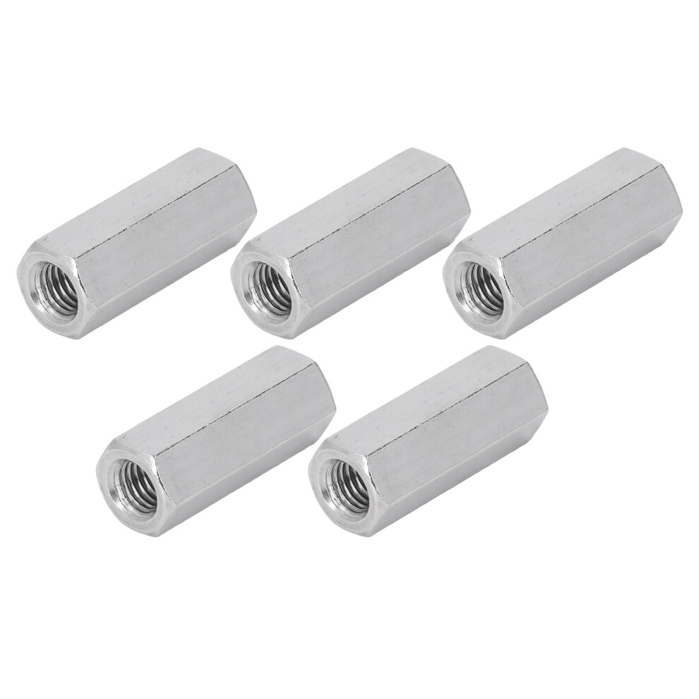 5Pcs M12x1.75-19-L50mm Stainless Steel Hex Coupling Nuts For Bolts 3631355390453