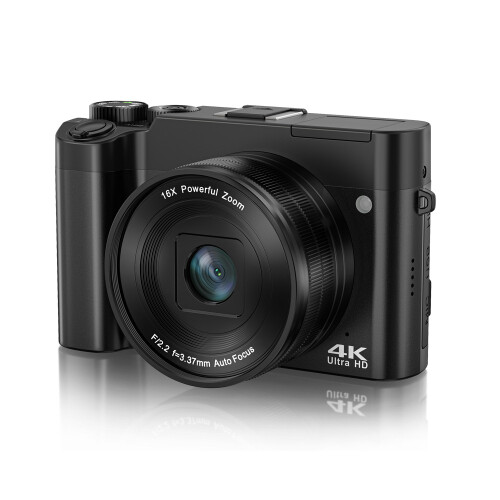 DC218T 4K HD-Kamera mit zwei Objektiven und Touchscreen Black