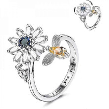(As show, G) Finger Spinner Rings Fidget Anxiety Ring for Women Sunflower Relieving Anxiety Rings Rotate Anti Stress Ring Toy For Girl r