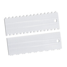 4 Stück Kuchen-Scraper-Set Lebensmittelechte Sägezahn-Glätter für Creme