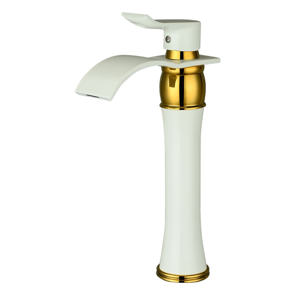 Waterfall Faucets For Bathroom Sink, Brass Finish, Single Lever, Single Hole, Hot And Cold Water, Sink Mixer 9354506539290