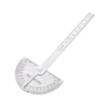 180 Degree Semicircular Stainless Steel Protractor Angle Ruler With Graduation Gauge Measuring Instrument