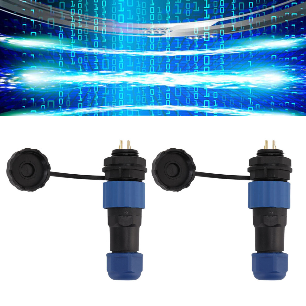 Sd16 2Pin Waterproof Aviation Connectors Set G3/8 Thread 2Pcs Male Female 4021355414911