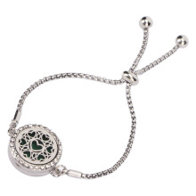 Hohesaromatherapie-Armband aus Edelstahl mit hohlem Design, verstellbare Größe