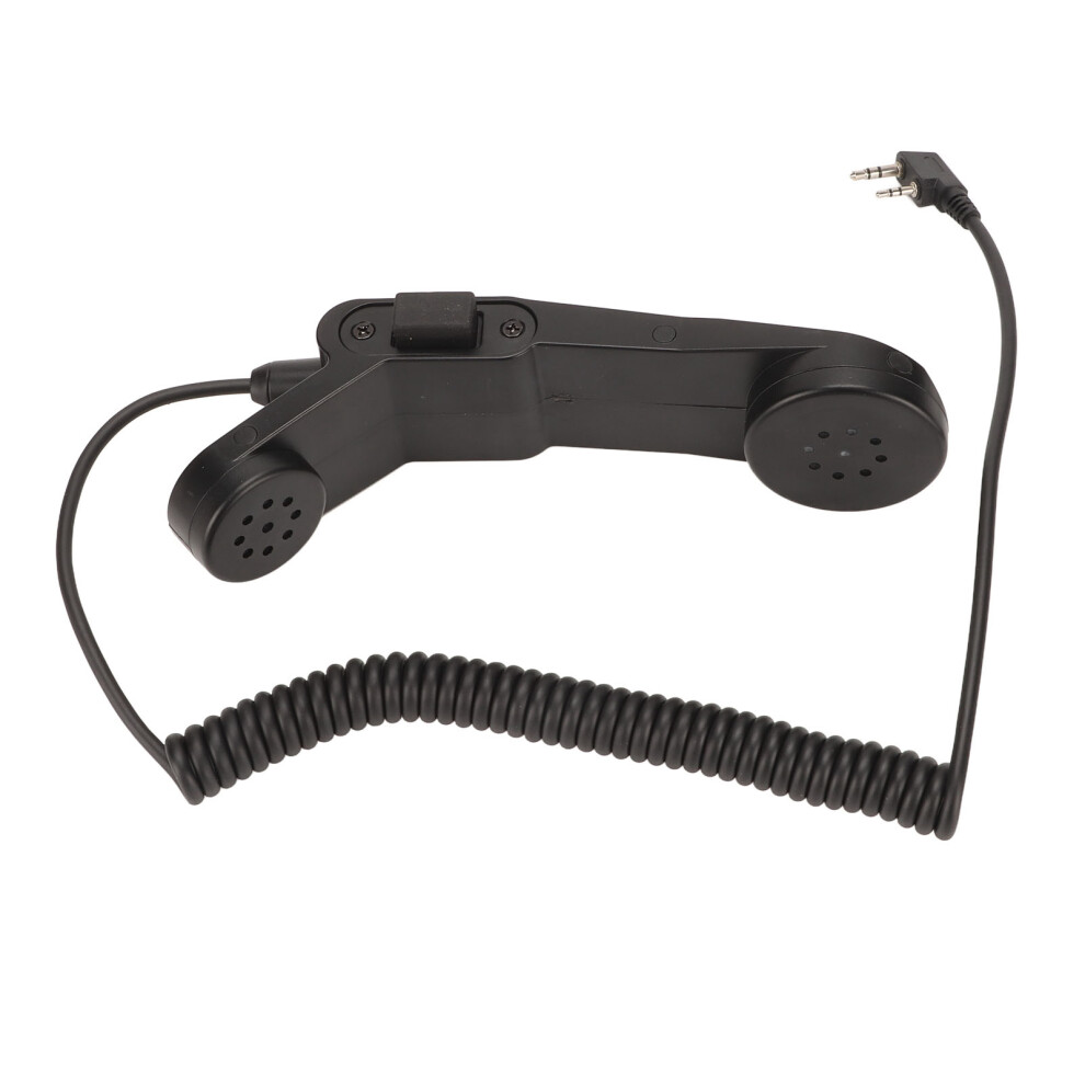 Handheld Military Radio Microphone With Ptt For Uv5r/Uv82/Dm5r, 1.5M Cable, Black 7901355417150