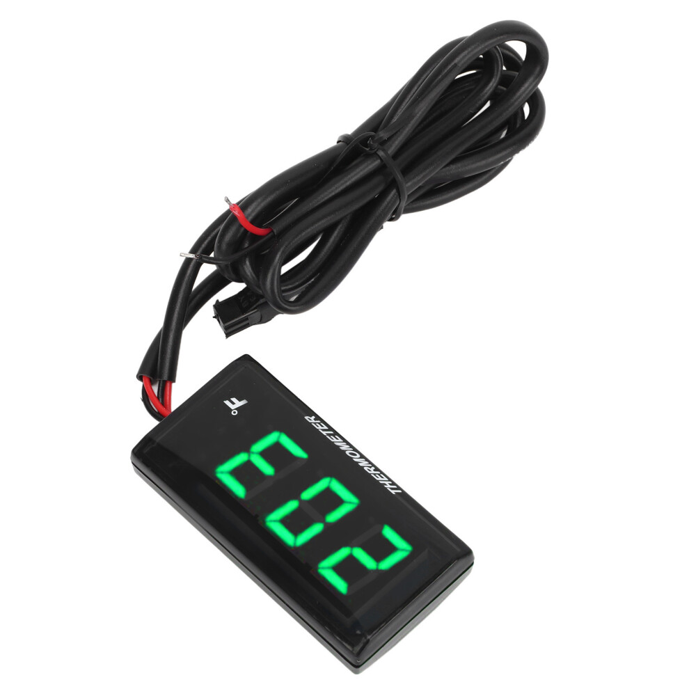 Motorcycle Digital Water Temp Gauge 32~248F Lcd Ultra Thin 12V Green 4231355420571