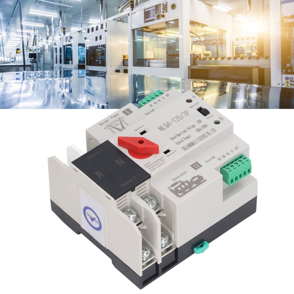 2P Dual Power Automatic Transfer Switch 32A Ac230v Uninterruptible Changeover 8441355426985