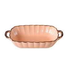 Rectangular Deep Baking Tray Ceramic Oven Dish 700Ml Pink 20X13.5X5Cm Small Lasagna Pan 1-Piece Set