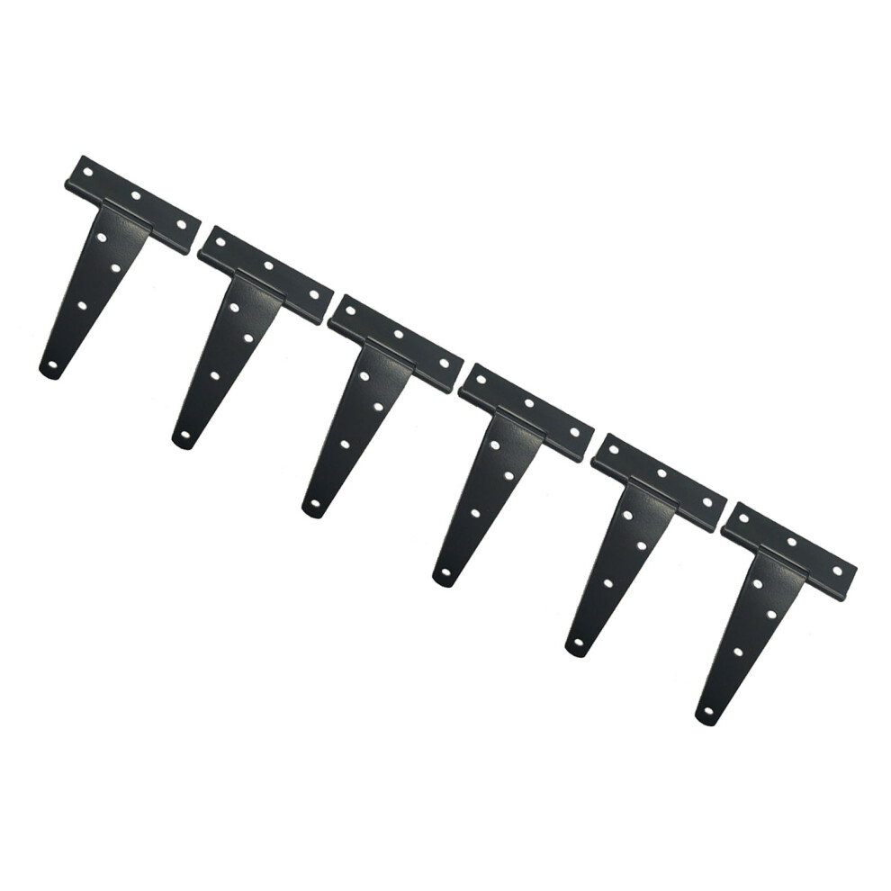 6Pcs 5 Inch Galvanized T Strap Shed Hinges For Barn Doors & Gates 9451355443799