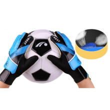 2PCS Children Goalkeeper Gloves Blue 16‑17cm Anti-Collision Soccer Protective Gear