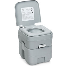 Campingtoilette Reisetoilette Mobile Toilette WC Tragbare Outdoor Toilette 20 L-grau