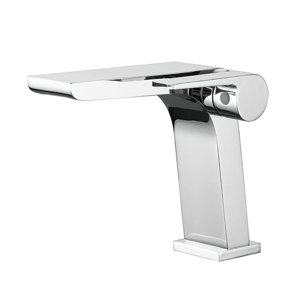 Bathroom Faucet Brass Waterfall Basin Mixer Tap Single Hole Lavatory Chrome Plated Single Handle 9084446619171