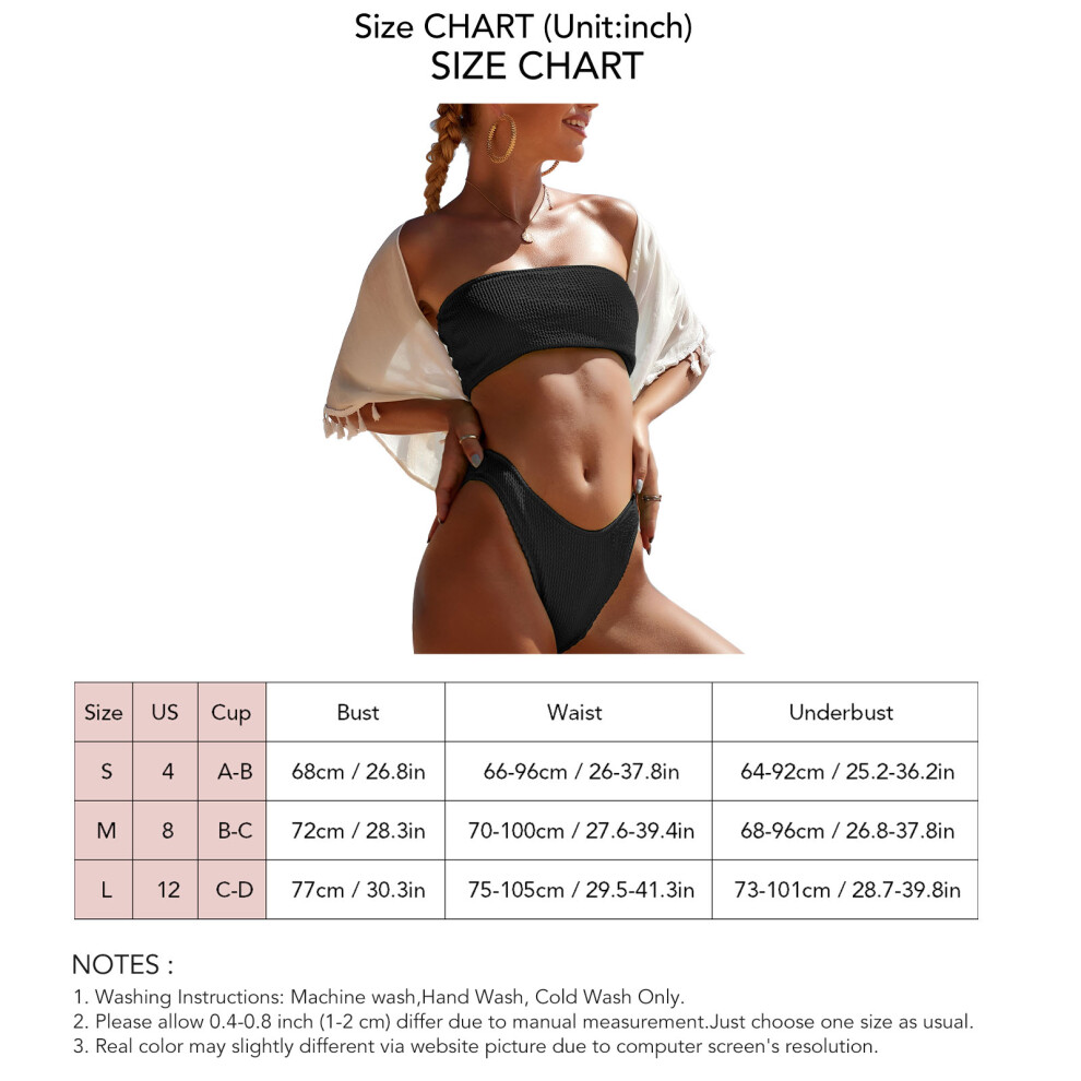 Backless Strapless Two Piece Swimsuit for Pool & Surf ZH75BK S-image-OPC-PMFWF6K-NEW