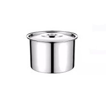 304 Stainless Steel Soup Bucket Large-Capacity Transport Bucket With Cover 18 X 10 Cm 2L For Home And Commercial