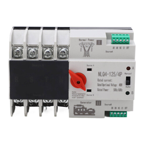 NLQ4 125 4P Dual Power ATS, 100A, Silber 1