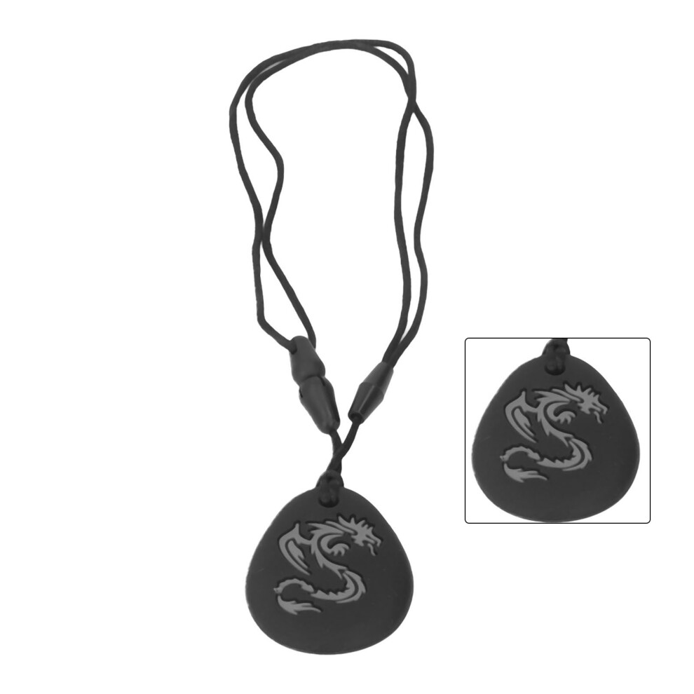 Chewable Silicone Sensory Necklaces for Kids - Grey Dragon Design