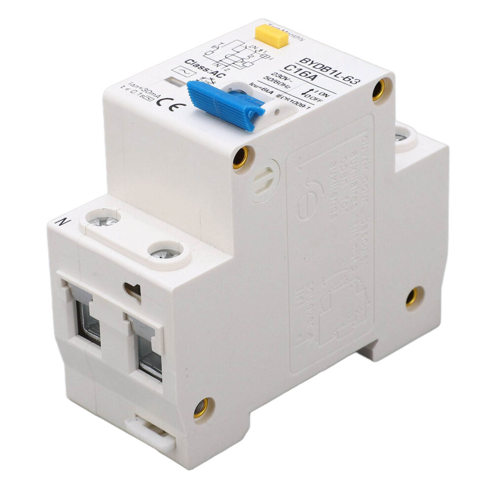 16A 1P+N Ac Residual Current Earth Leakage Breaker, Din Rail Mount 4261355465975