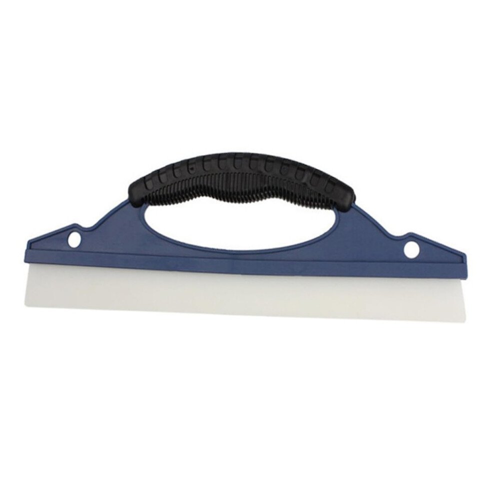 Car Window Squeegee Curved Handle Glass Wiper Tool For Windshields, Tiles And Glass Surfaces Gentle Scraping Blue 9393856630592