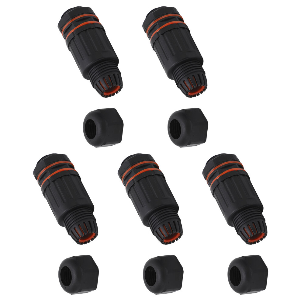 5Pcs 3 Pole Ip68 Waterproof Wire Connector 250V 16A For Led Lighting 8781355469071