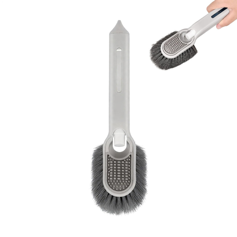 Dish Brush Hard Bristle Wand With Refillable Soap Storage Ergonomic Kitchen Utensil For Dishes And Sinks Shower Tub-image-OPC-PMFWH7C-NEW