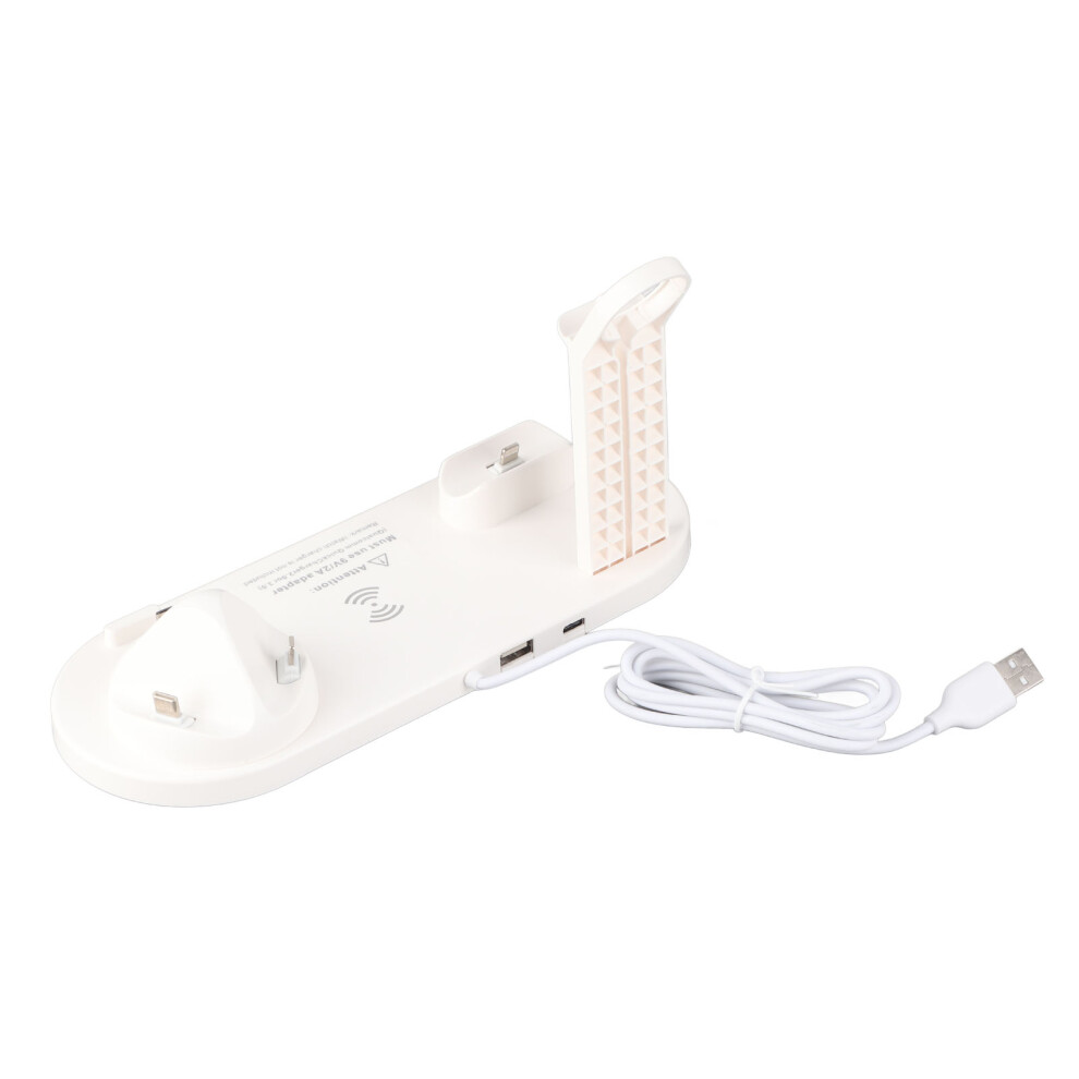 4-In-1 Wireless Charging Stand For Iphone 14, Watch & Earbuds, White 4971355469933
